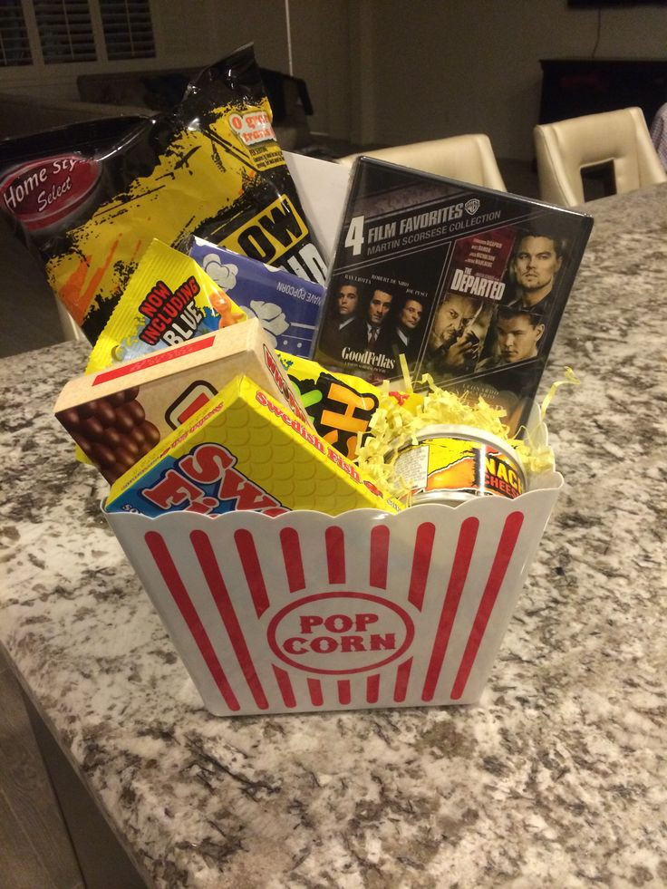 Popcorn Movie Gift Basket Ideas
 72 Best images about movie night t baskets on Pinterest