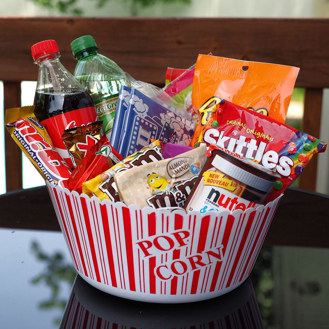 Popcorn Movie Gift Basket Ideas
 Movie snack popcorn t basket idea sample Orchid