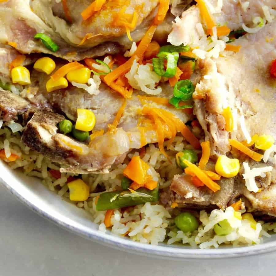 Pork Chops And Rice In Pressure Cooker
 Instant Pot Pork Chops & Rice with Ve ables – Two Sleevers