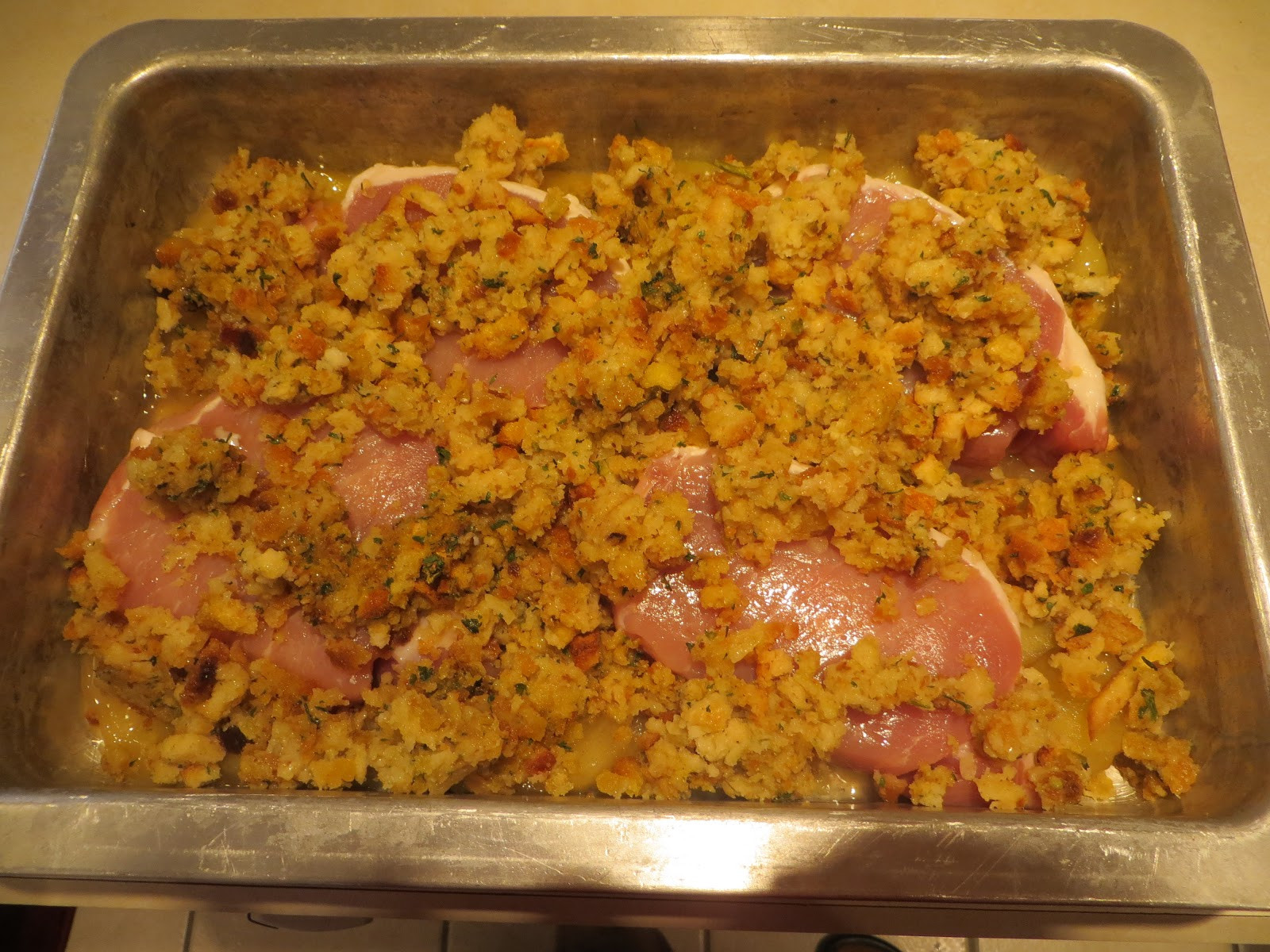 Pork Chops And Stuffing Baked
 baked boneless pork chops with stuffing