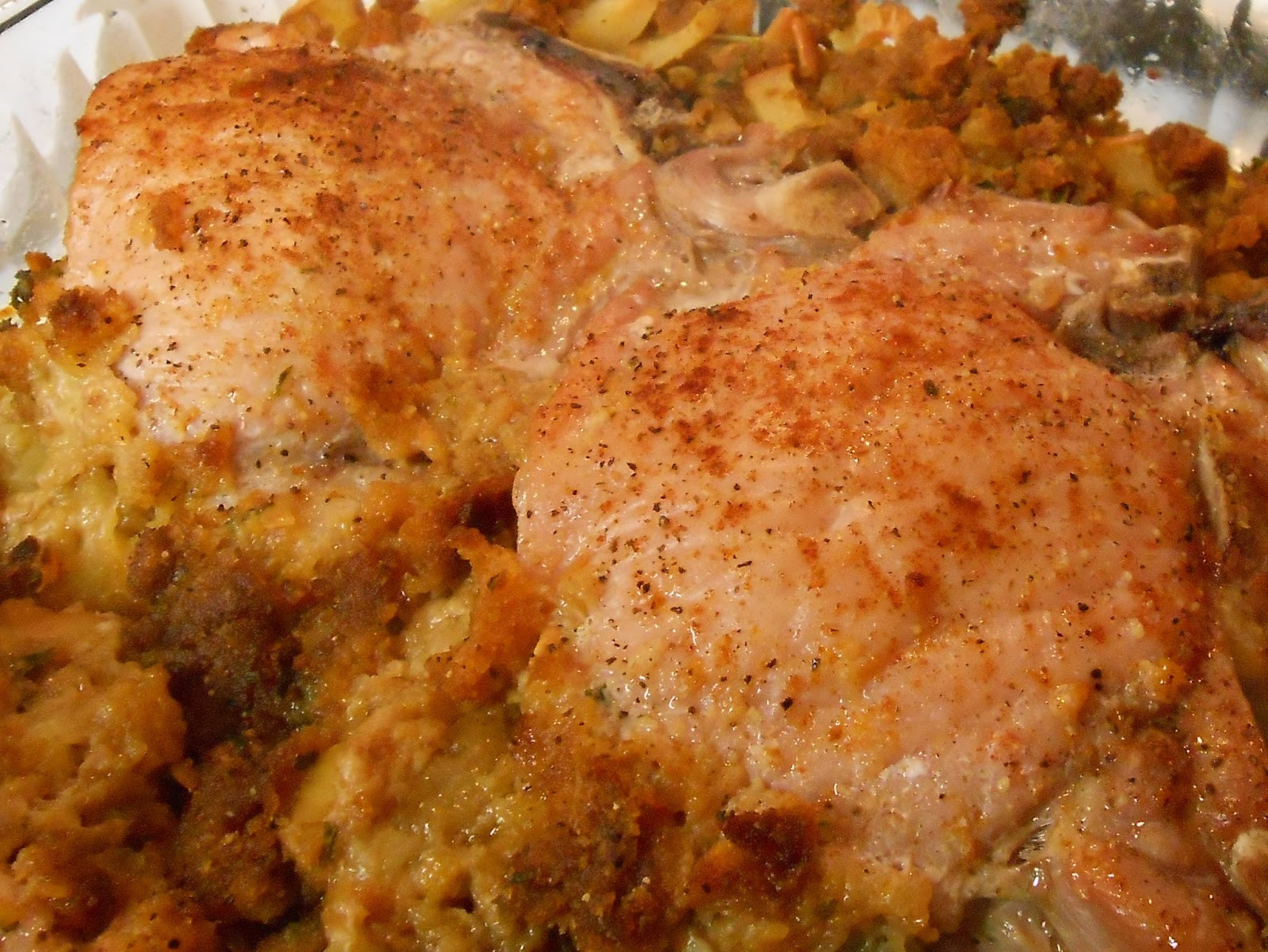 Pork Chops And Stuffing Baked
 My Kind of Cooking Baked Stuffed Pork Chop Casserole