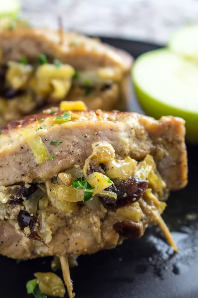 Pork Chops And Stuffing Baked
 Baked Apple Stuffed Pork Chops Gluten Free • Dishing Delish