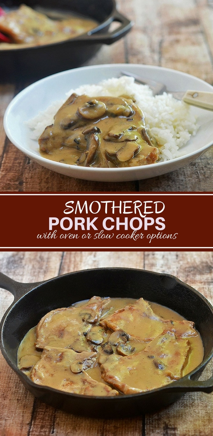 Pork Chops With Mushroom Gravy Recipe
 Smothered Pork Chops with Mushroom Gravy ion Rings