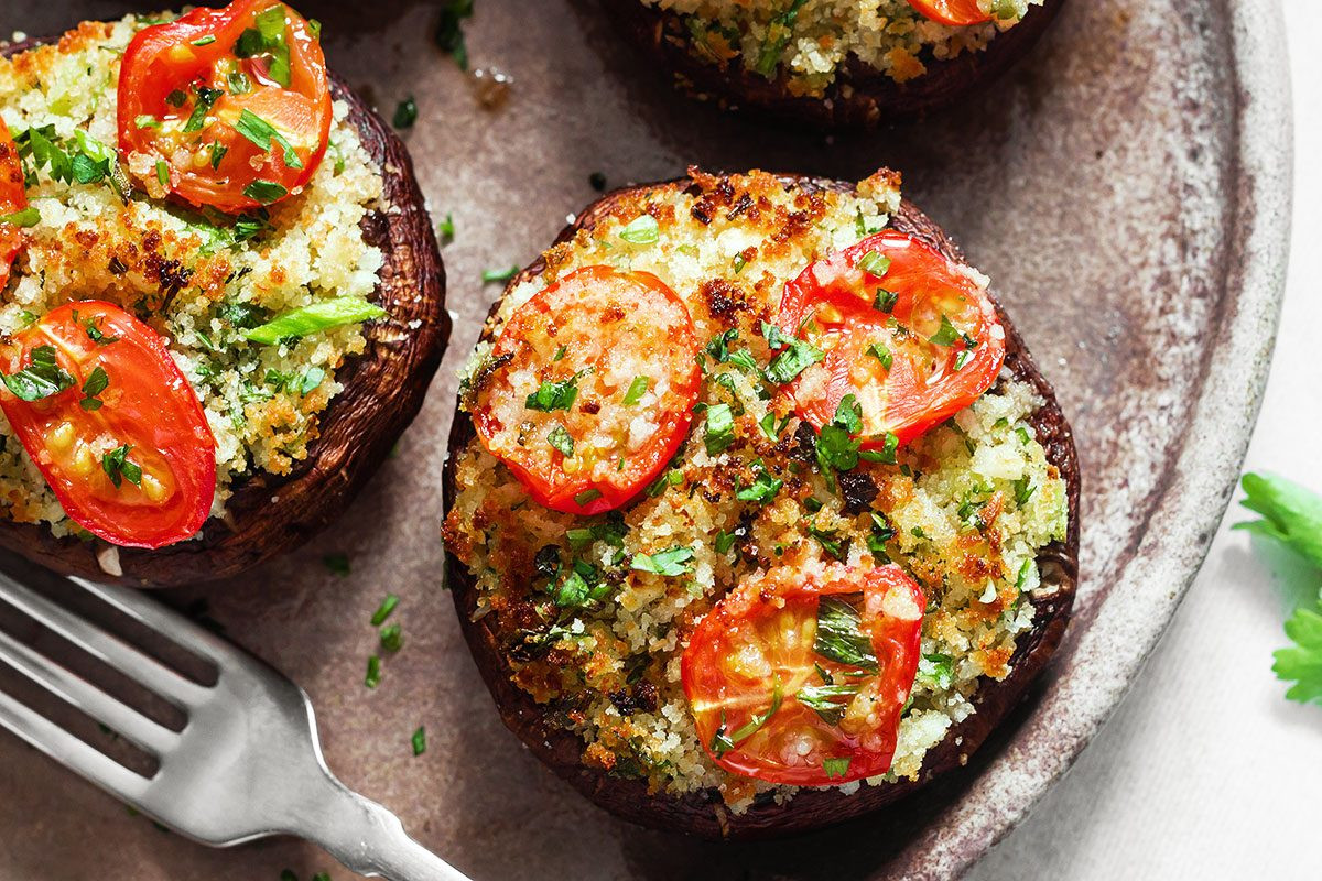 Portabello Stuffed Mushroom
 Portobello Mushrooms Stuffed with Garlic Herb Butter