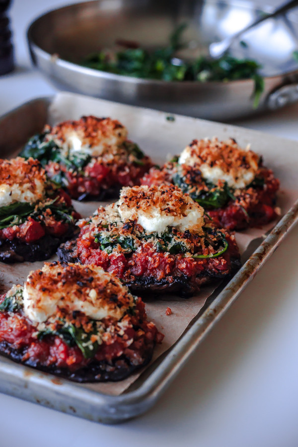 Portabello Stuffed Mushroom
 Stuffed Portobello Mushrooms with Crispy Goat Cheese A