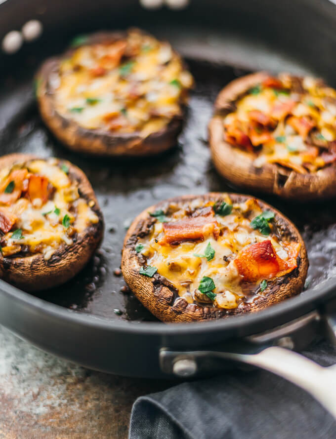 Portabello Stuffed Mushroom
 Stuffed Portobello Mushrooms With Bacon And Cheddar