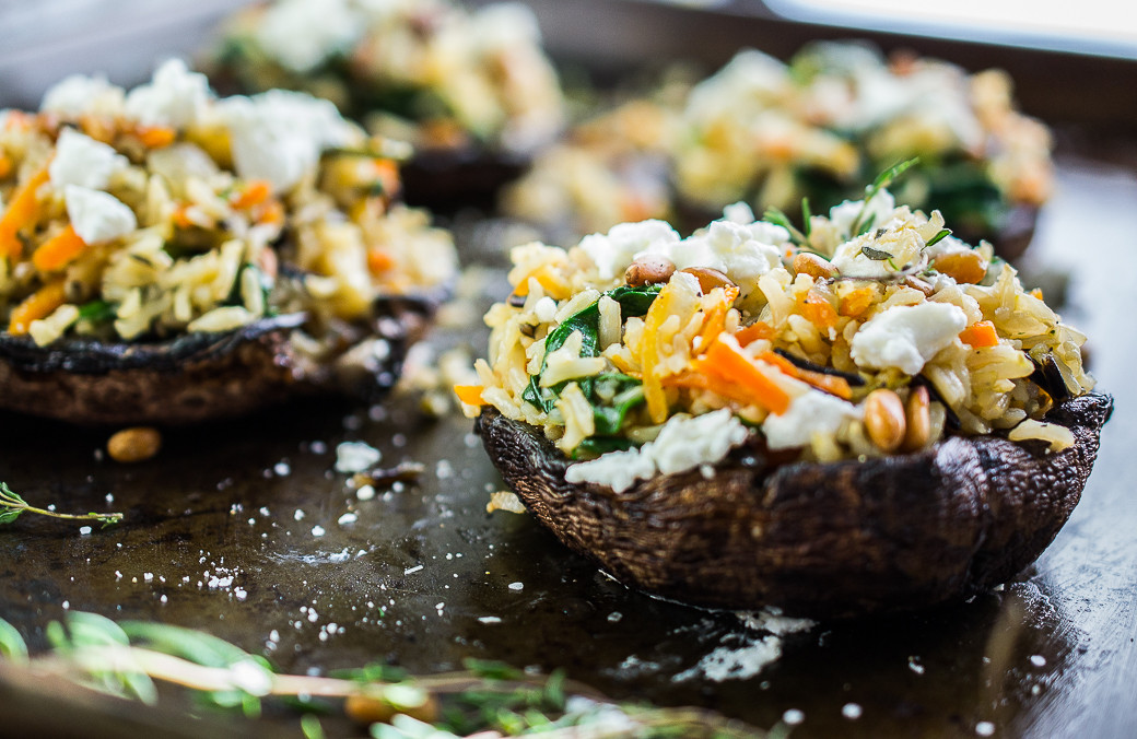 Portabello Stuffed Mushroom
 Stuffed Portobello Mushrooms with Wild Rice The Hanging