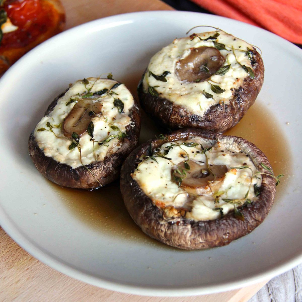 Portabello Stuffed Mushroom
 Cheese Stuffed Portobello Mushrooms