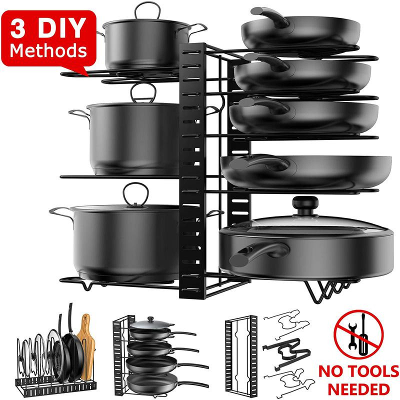 Pot Organizer DIY
 Pot Rack Organizer 3 DIY Methods Height and Position are