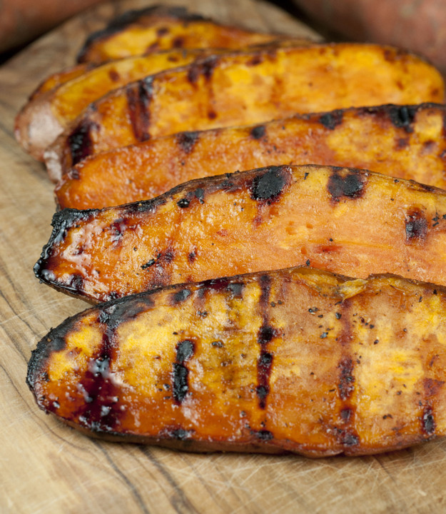 Potato On The Grill Recipe
 Grilled Sweet Potatoes with Cherry Glaze