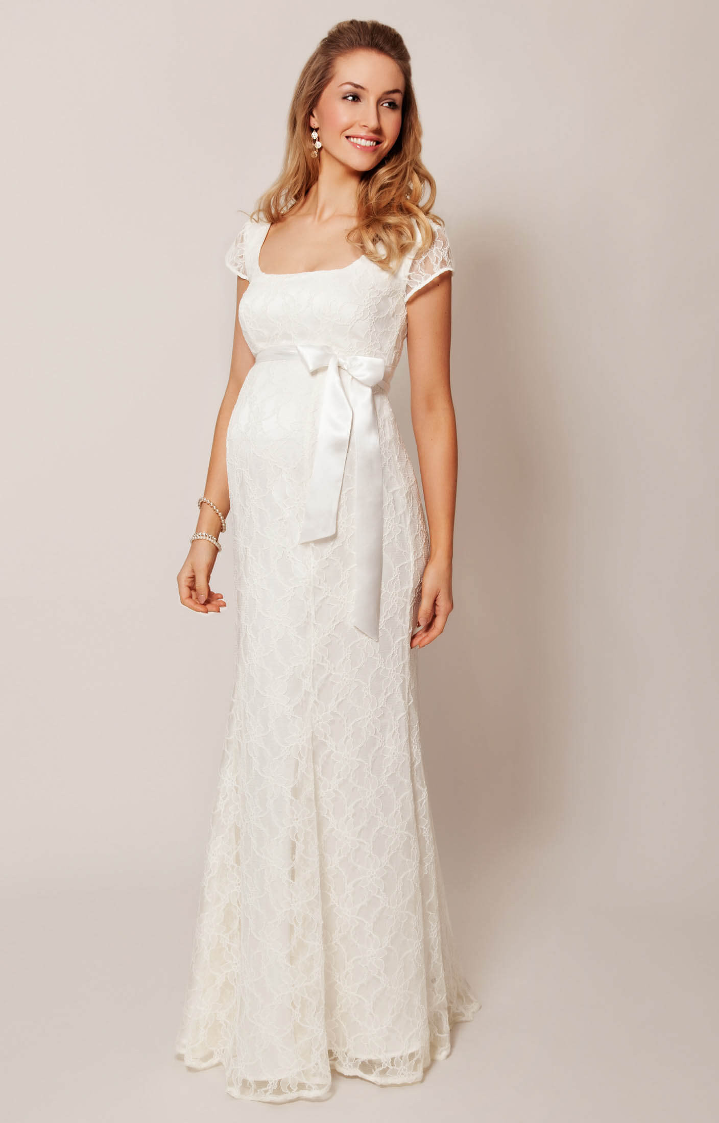 Pregnancy Wedding Gowns
 Eva Lace Maternity Wedding Gown Cream Maternity