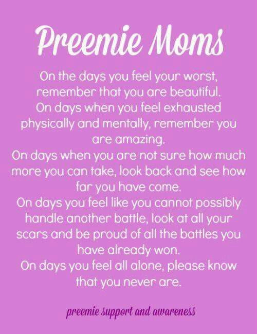 Premature Baby Quotes And Poems
 Message to preemie moms