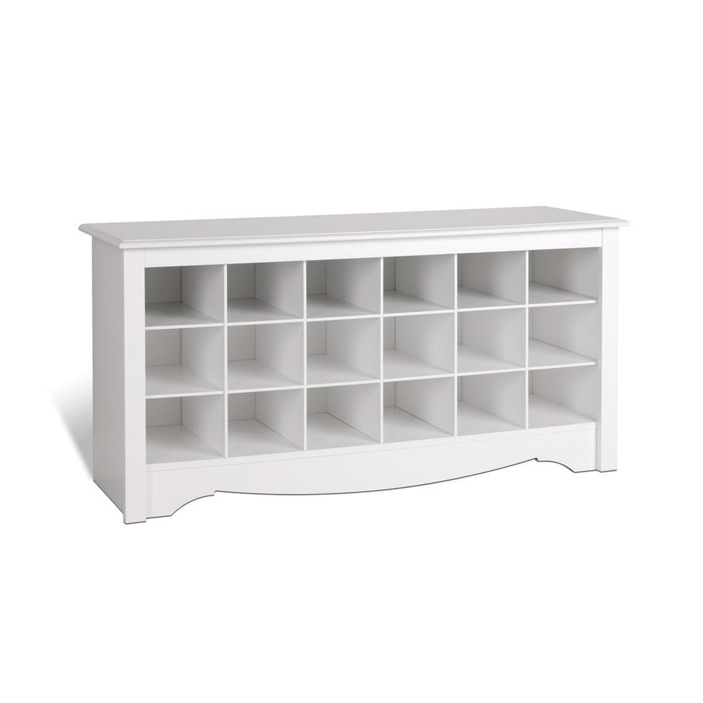 Prepac Shoe Storage Bench
 Prepac Entryway Shoe Storage Cubbie Bench White WSS 4824