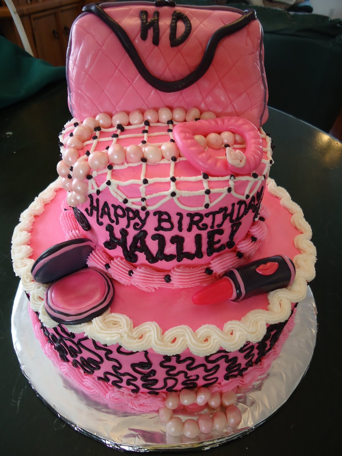 Pretty Birthday Cake
 Cat s Cake Creations Pretty in Pink Fashion Birthday Cake