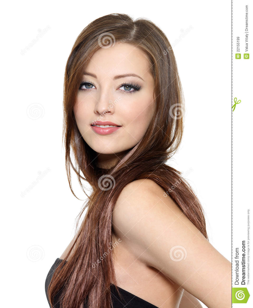 Pretty Long Hairstyles
 Portrait Beautiful Woman With Long Hair Stock Image