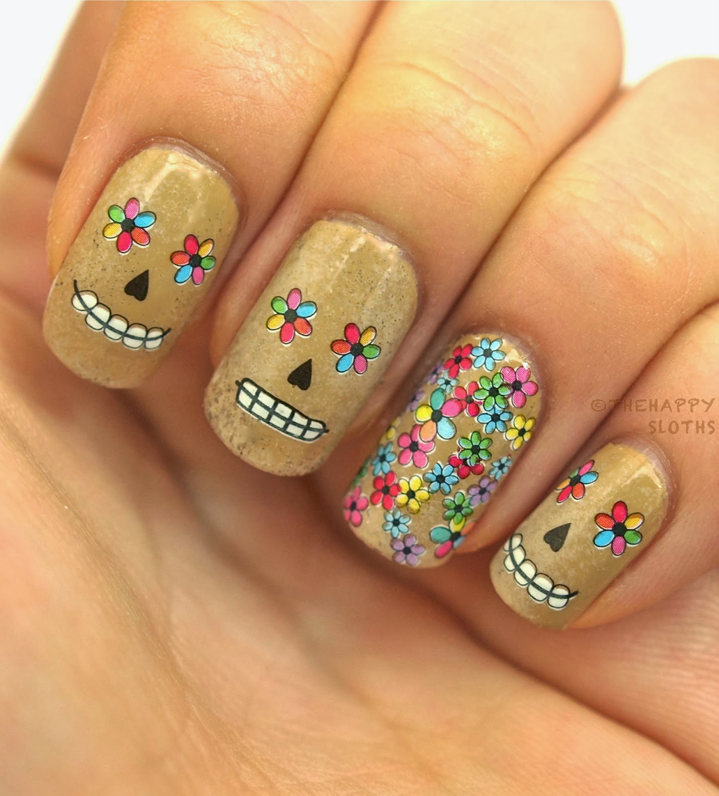 Pretty Nails Bridgeport Pa
 Sugar Skull Water Decal Nails for Halloween