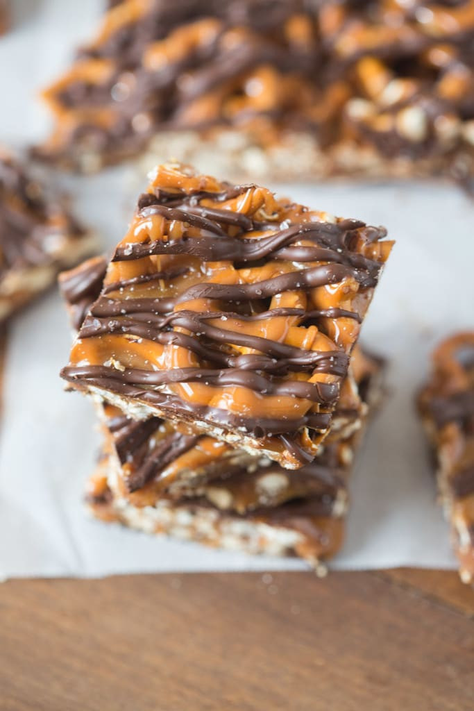 Pretzels Caramel Chocolate
 Salted Chocolate Caramel and Pretzel Bars Tastes Better