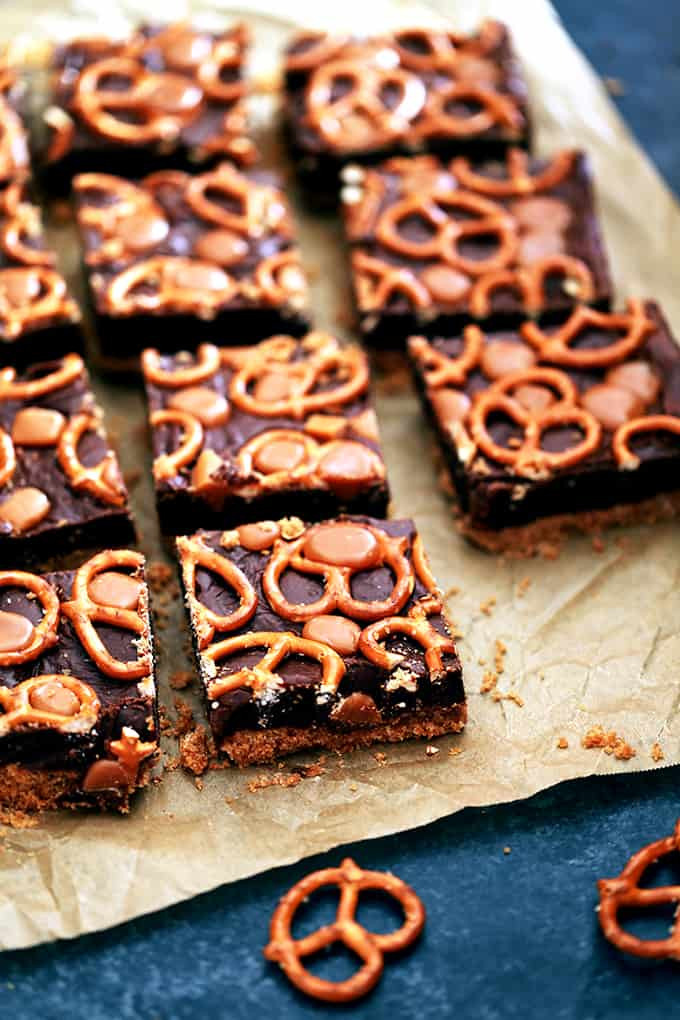 Pretzels Caramel Chocolate
 Chocolate Caramel Pretzel Bars Melanie Makes