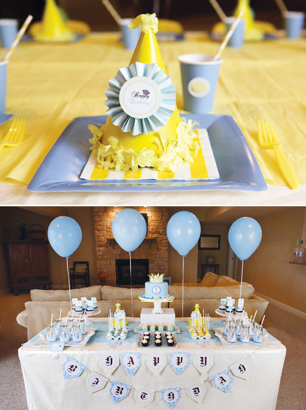 Prince Themed Birthday Party
 Royally Sweet Little Prince Birthday Party Hostess with