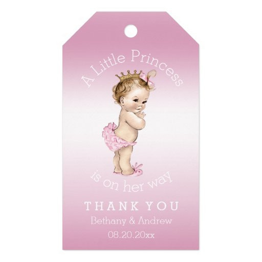 Princess Baby Gift
 Pink Little Princess Baby Shower Personalized Gift Tags