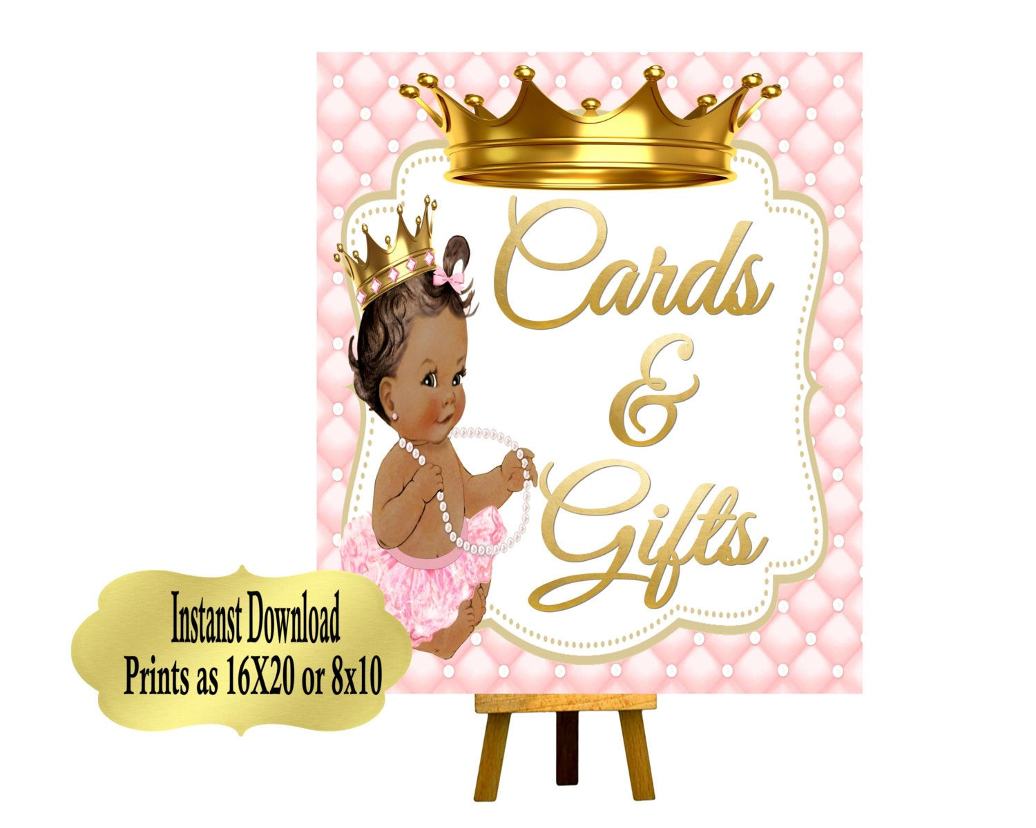 Princess Baby Gift
 PRINTABLE Princess Baby Shower Gift Table Sign Prints