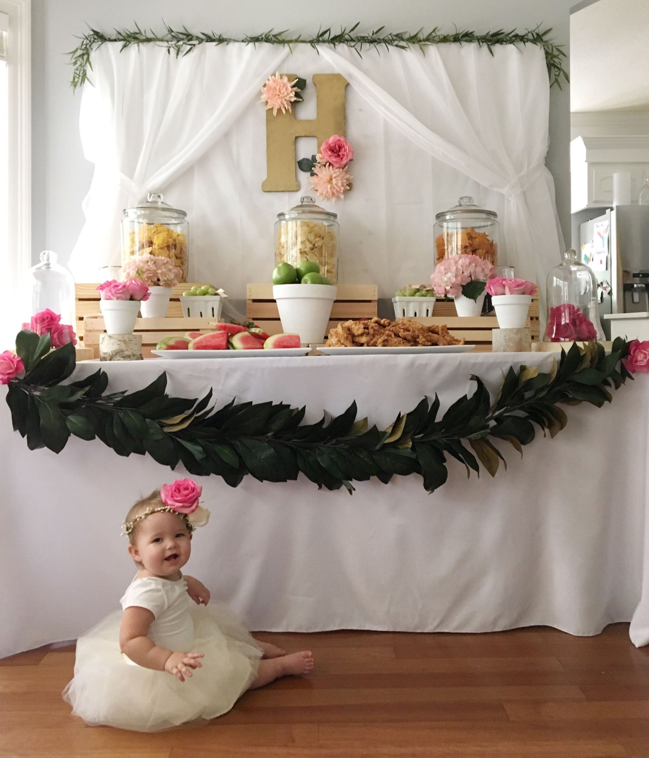 Princess Birthday Party Ideas For A 1 Year Old
 Harper s Floral First Birthday