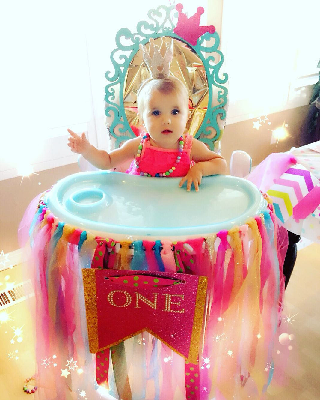 Princess Birthday Party Ideas For A 1 Year Old
 Highchair throne for one year old princess