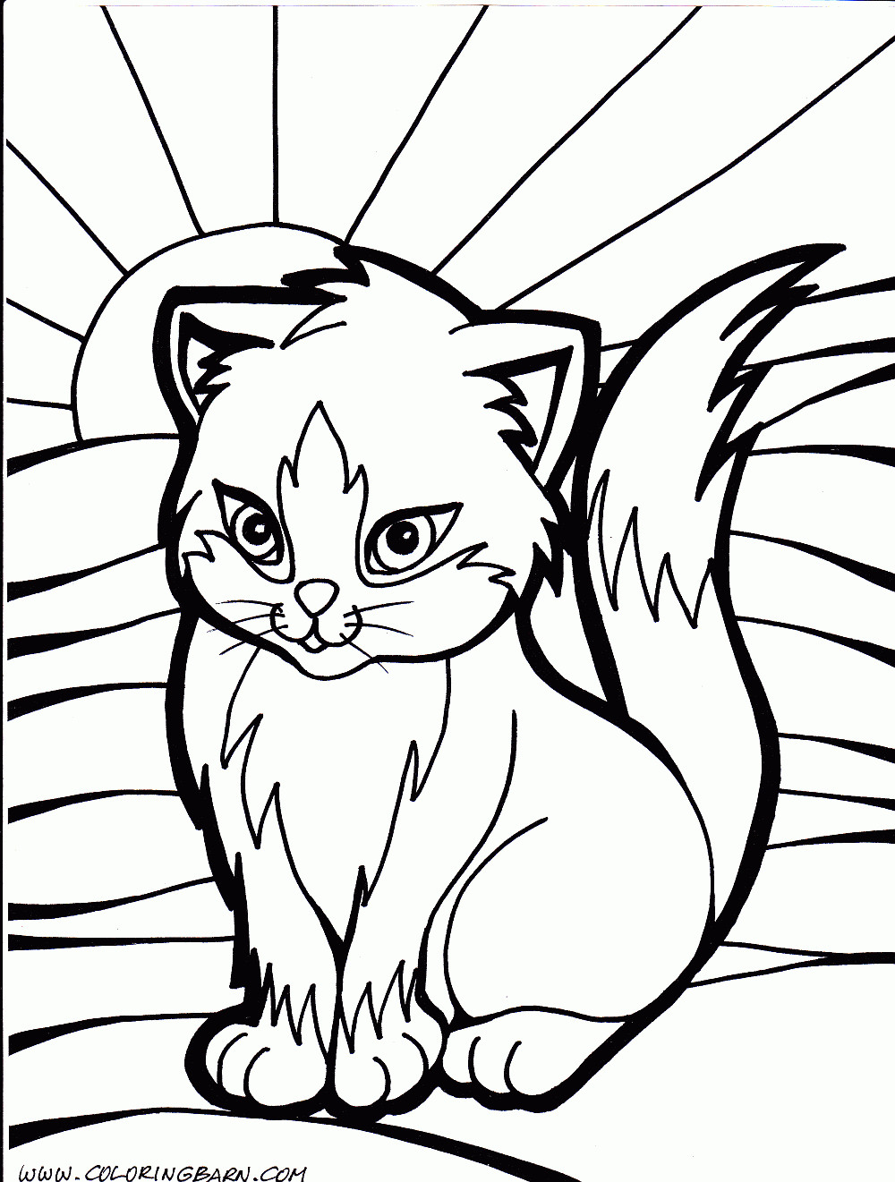 Printable Cat Coloring Pages For Kids
 cute cat coloring pages