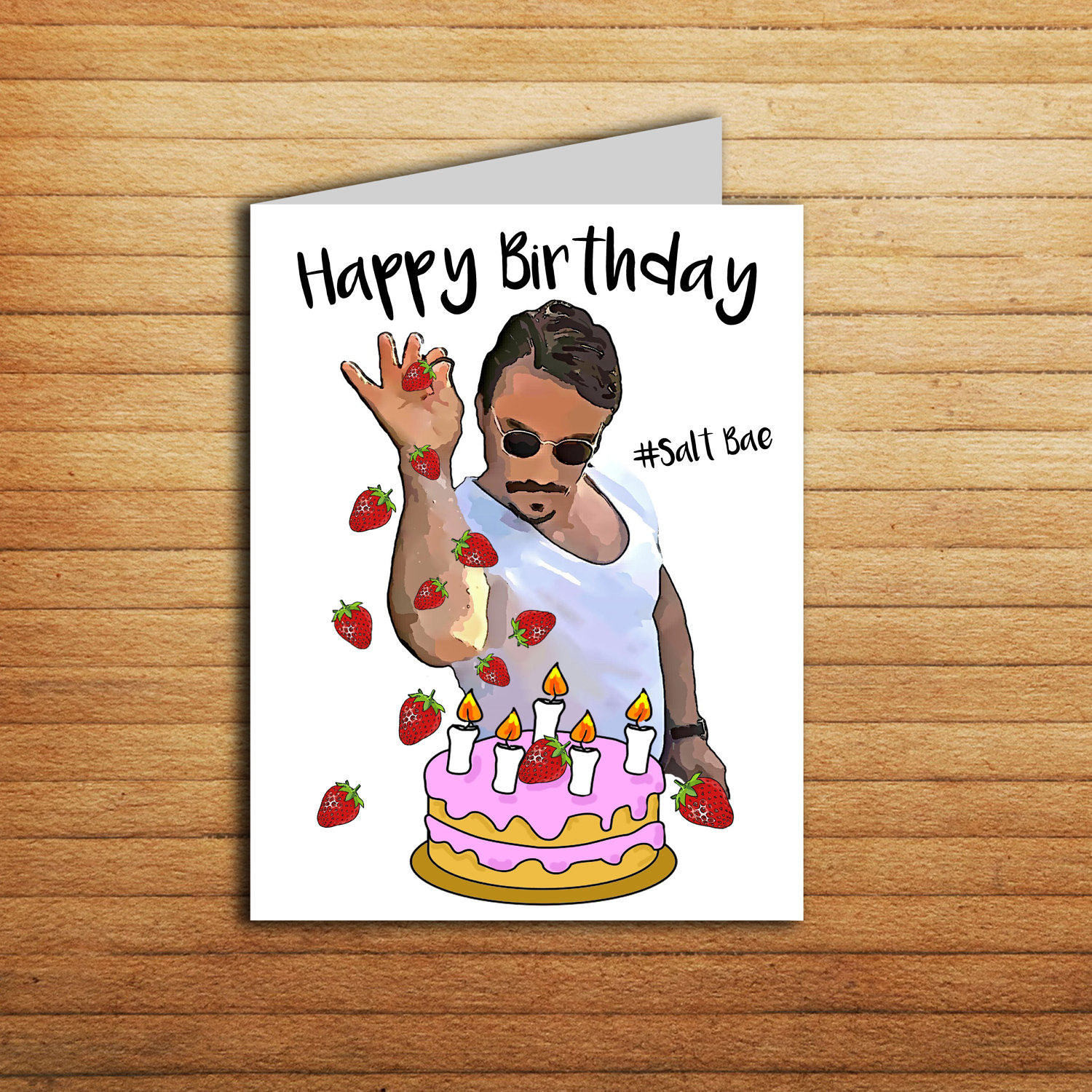 Printable Funny Birthday Cards
 Salt Bae Birthday Card Printable Funny Birthday Card for