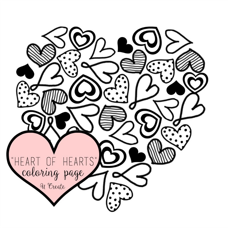 Printable Heart Coloring Pages
 Heart of Hearts Coloring Page or Printable U Create