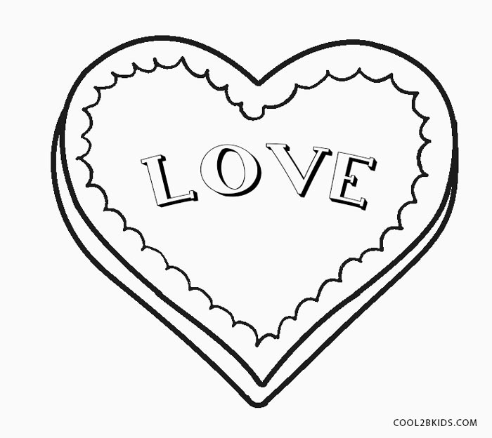 Printable Heart Coloring Pages
 Free Printable Heart Coloring Pages For Kids