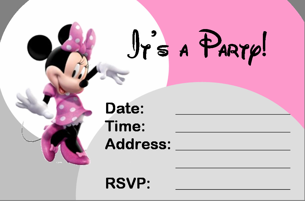 Printable Minnie Mouse Birthday Invitations
 Printable Minnie Mouse Birthday Invitations – FREE