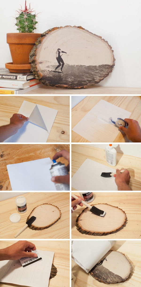 Printing On Wood DIY
 50 Awesome DIY Image Transfer Projects 2017