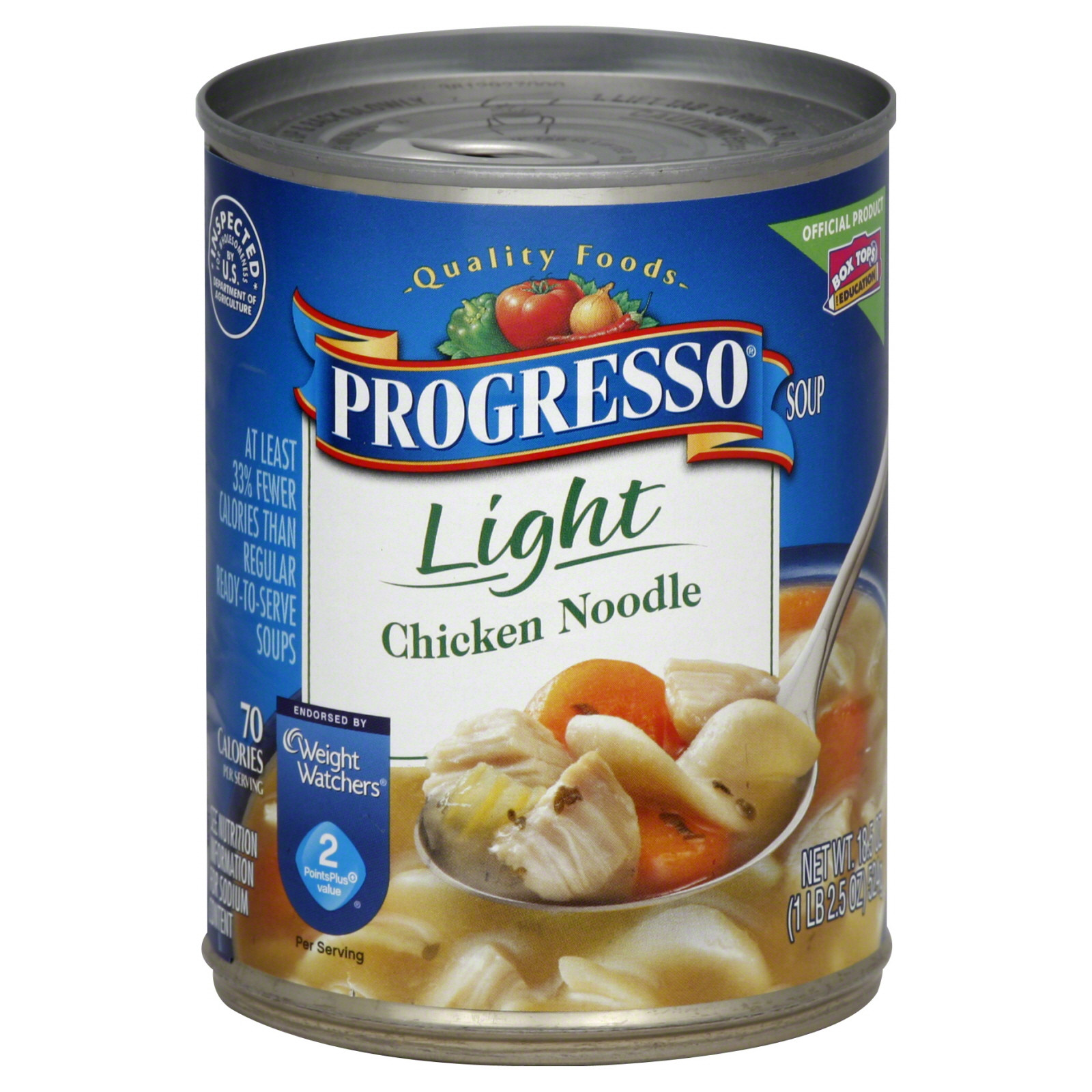 Progresso Chicken Noodle Soup Calories
 Progresso Light Soup Chicken Noodle 18 5 oz 1 lb 2 5 oz
