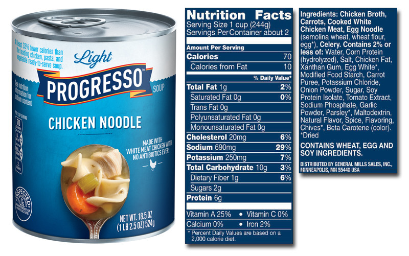 Progresso Chicken Noodle Soup Calories
 Nutrition News cup of noodles nutrition facts chicken