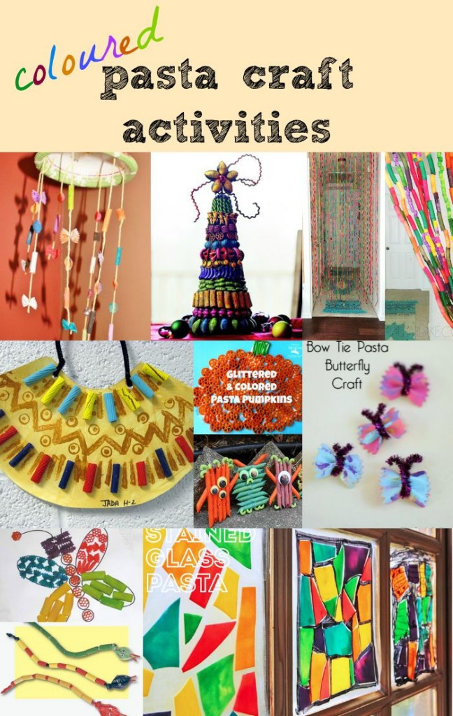 Projects To Do With Kids
 Coloured Pasta Craft Activities for kids