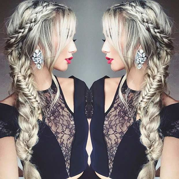 Prom Braid Hairstyle
 21 Pretty Side Swept Hairstyles for Prom