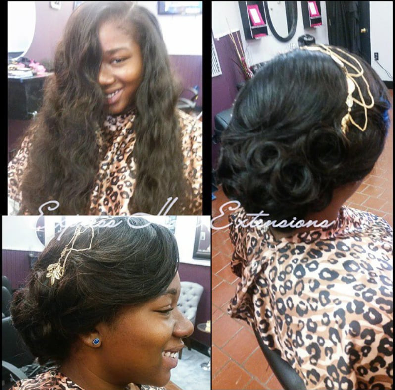 Prom Sew In Hairstyles
 Sew in with elegant updo Perfect for a Prom wedding or