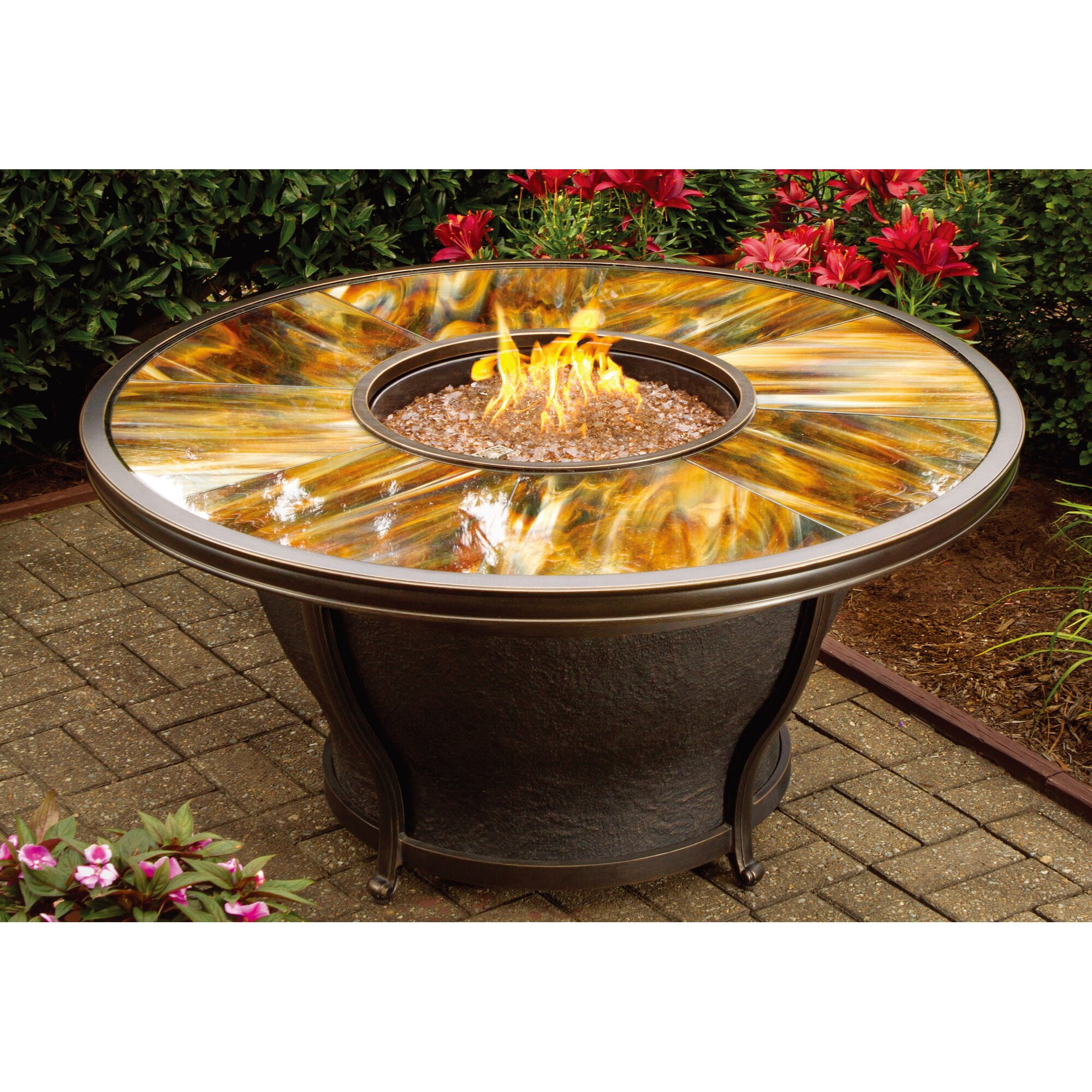 Propane Fire Pit Table
 Oakland Living Moonlight Gas Fire Pit Table & Reviews