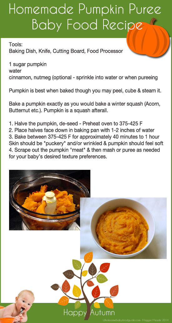 Pumpkin Baby Food Recipes
 Fall Pumpkin Puree – Baby Food Puree Recipe Using Pumpkin