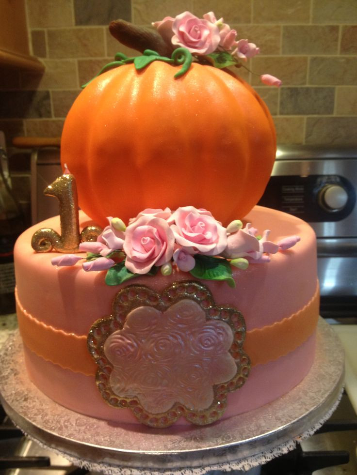 Pumpkin Birthday Cake
 "Our little pumpkin" 1st birthday cake