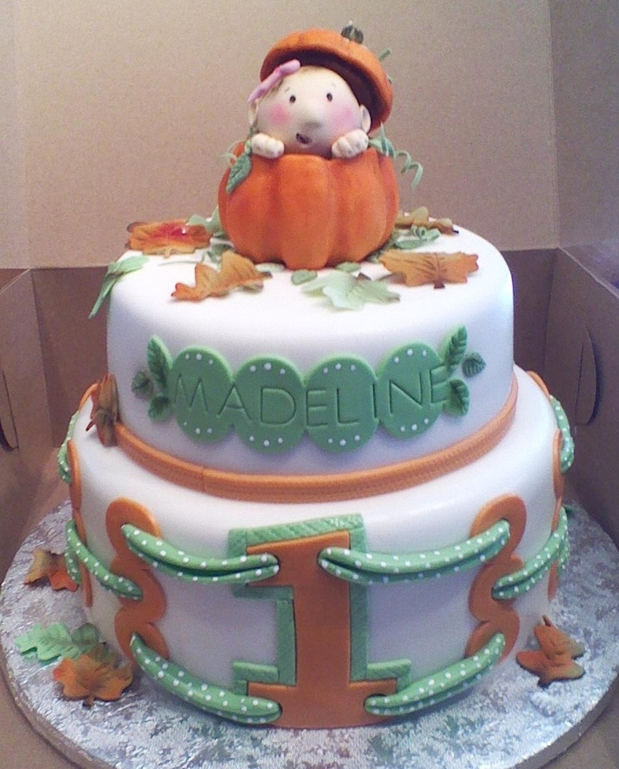 Pumpkin Birthday Cake
 Baby In A Pumpkin CakeCentral