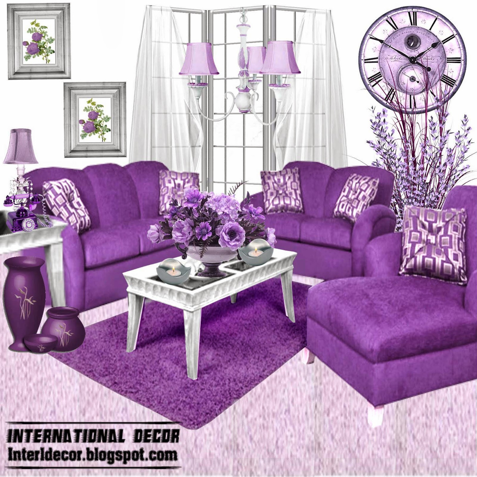 Purple Chairs Living Room
 Luxury purple furniture sets sofas chairs for living