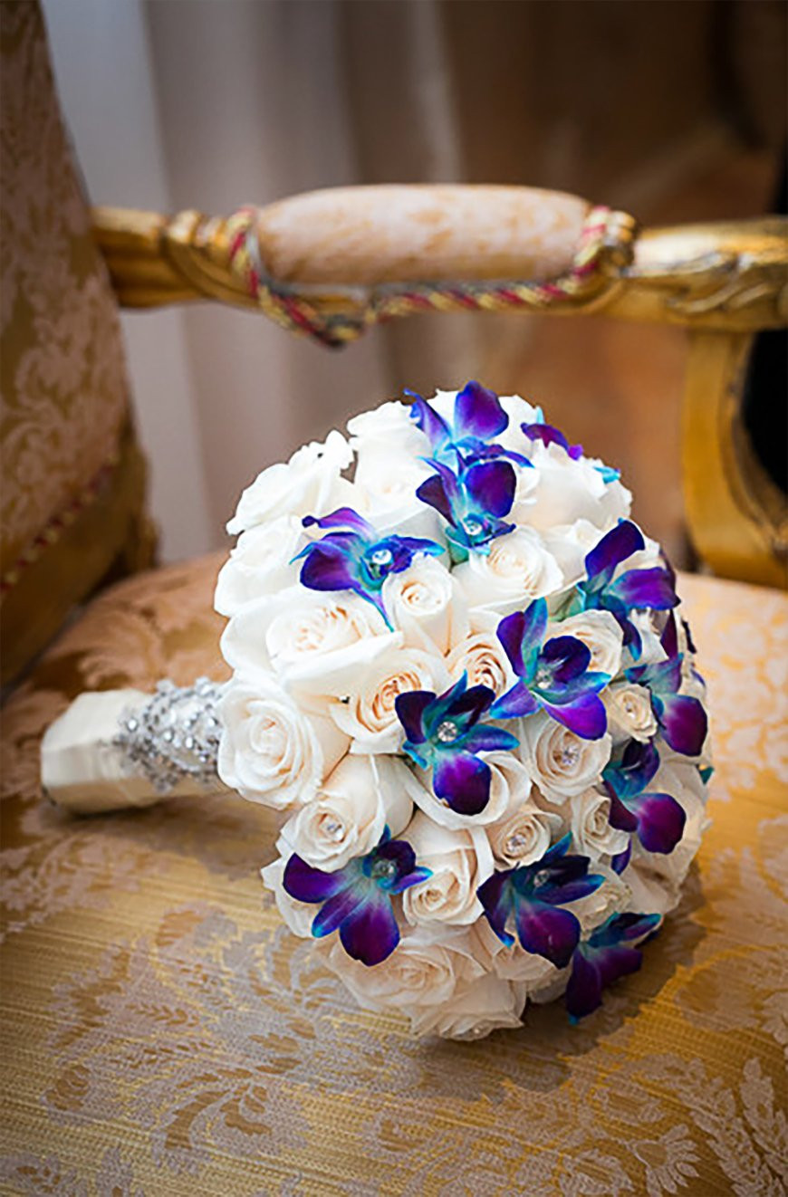 Purple Themed Wedding
 Blue and Purple Colour Scheme Wedding Ideas by Colour