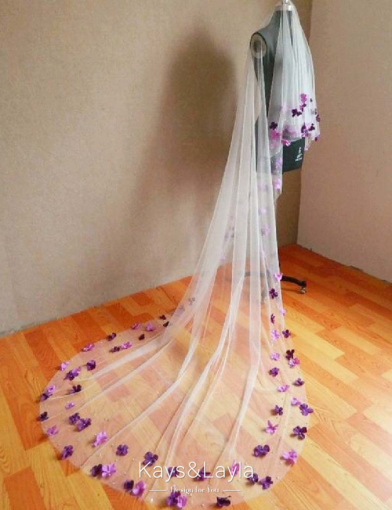 Purple Wedding Veil
 Popular Purple Wedding Veil Buy Cheap Purple Wedding Veil