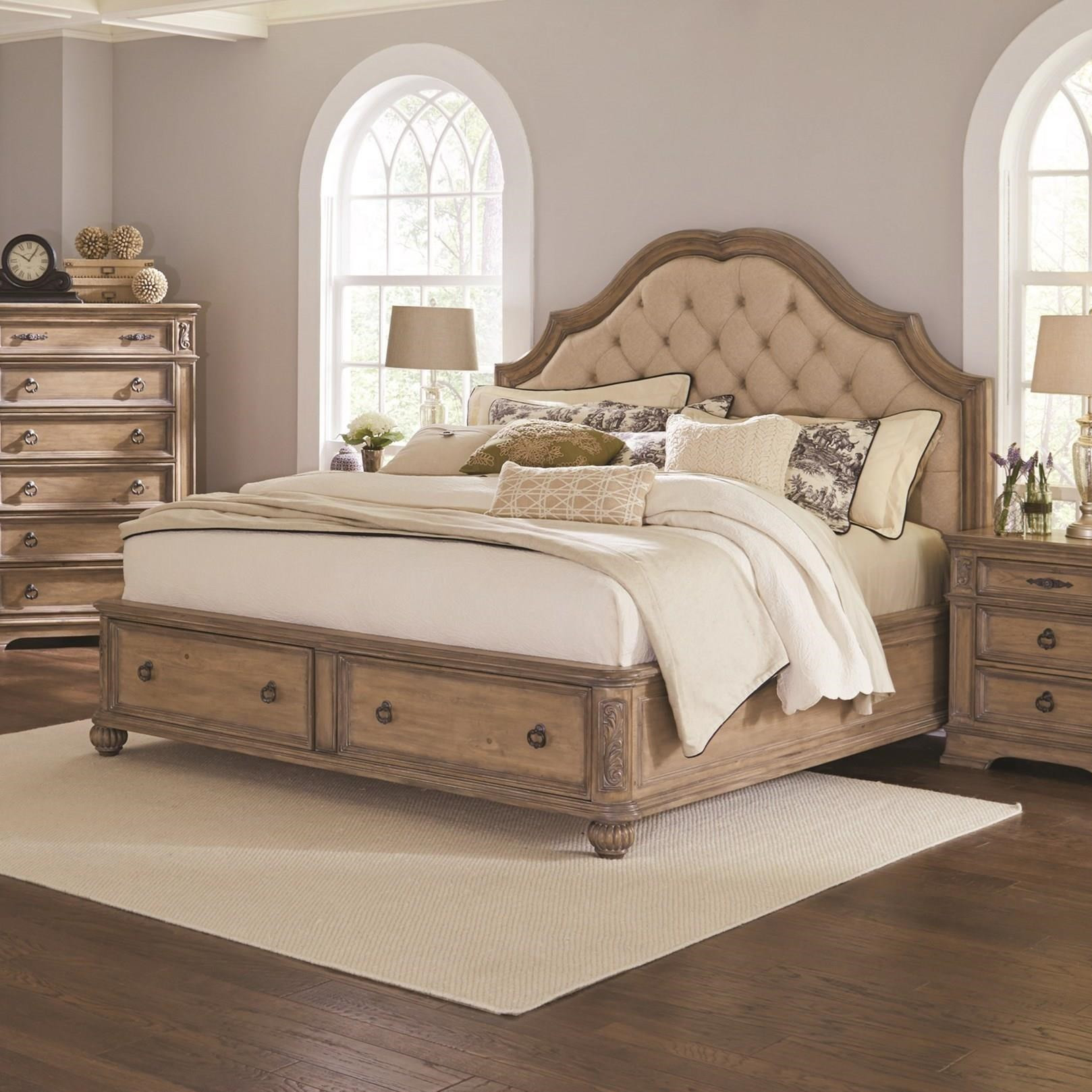 Queen Size Storage Bedroom Sets
 Coaster Ilana Queen Storage Bed with Upholstered Headboard