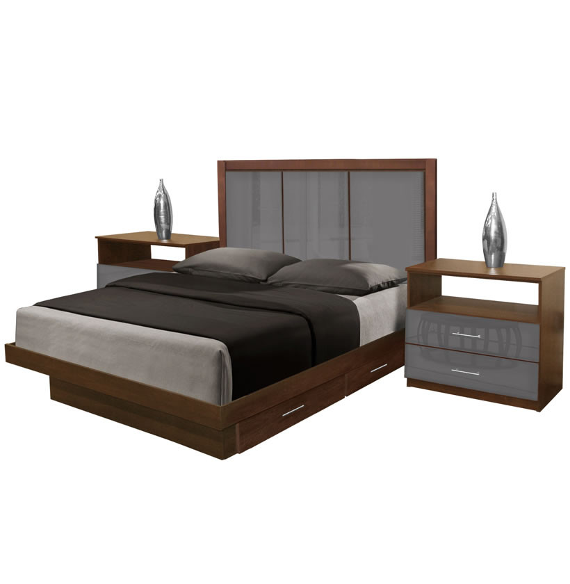 Queen Size Storage Bedroom Sets
 Monte Carlo Queen Size Bedroom Set w Storage Platform
