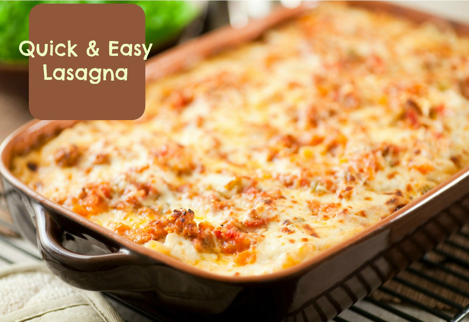 Quick And Easy Lasagna
 Quick Easy Delicious Lasagna