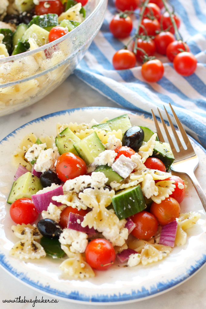 Quick And Easy Pasta Salad
 Quick and Easy Greek Pasta Salad The Busy Baker