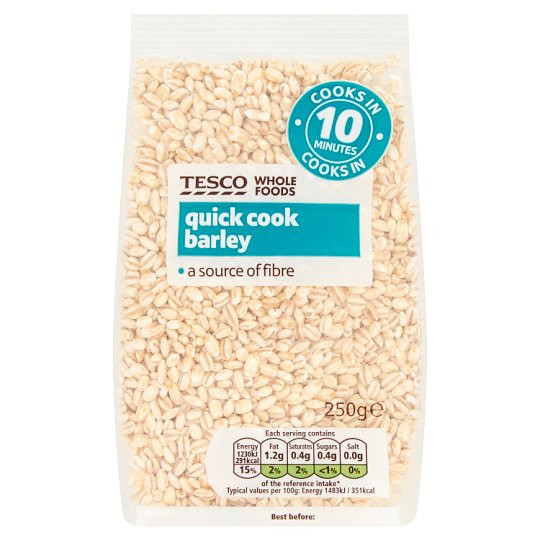 Quick Cook Barley
 Tesco Wholefoods Quick Cook Barley 250G Groceries